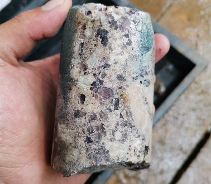 含稀土礦化巖心 含稀土礦化巖心